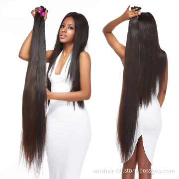 Wholesale Raw Indian Human Hair Bundles Vendor Grade 8A 10A 40 Inch Virgin Cuticcle Aligned Human Hair Extension For Black Women